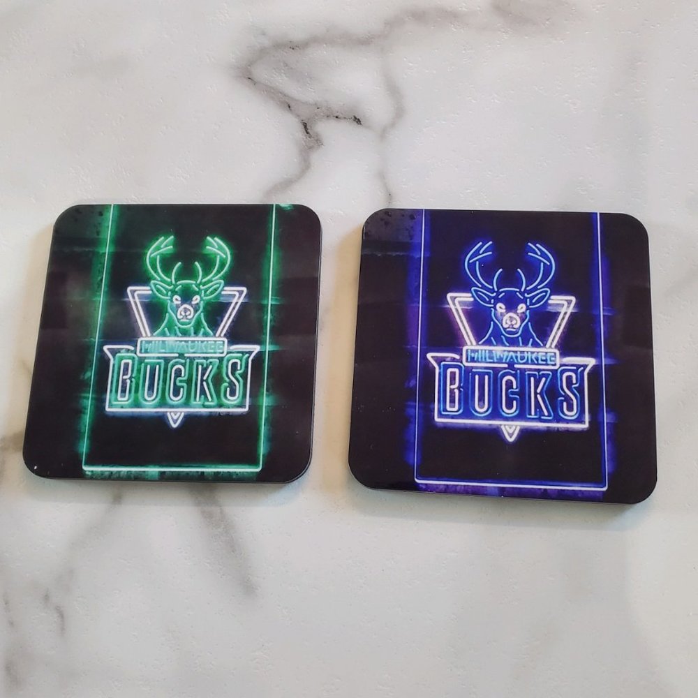 Milwaukee Bucks 2 Pack Coasters